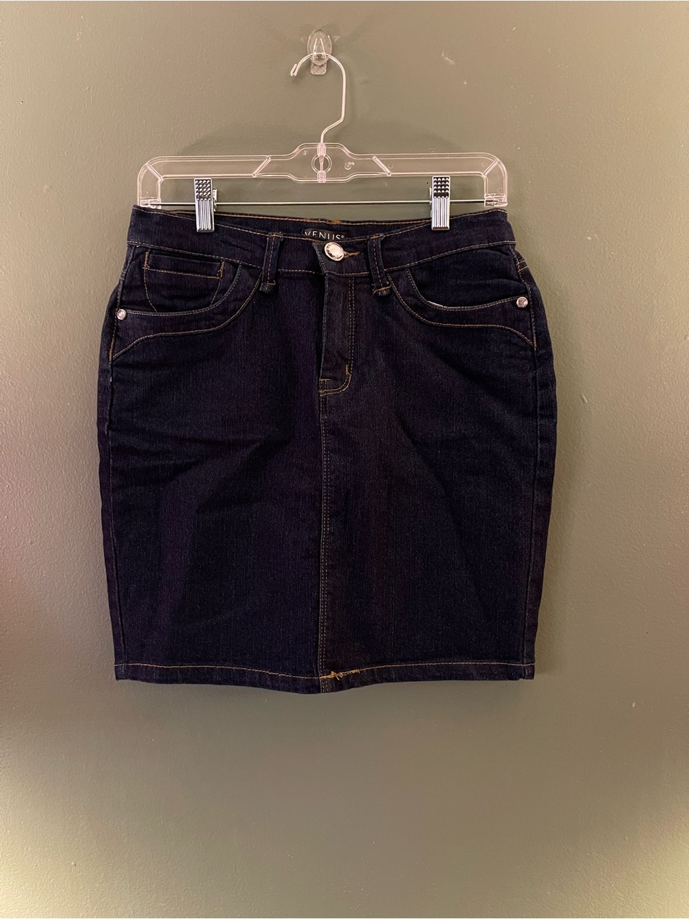 VENUS Dark Indigo Denim Mini Skirt